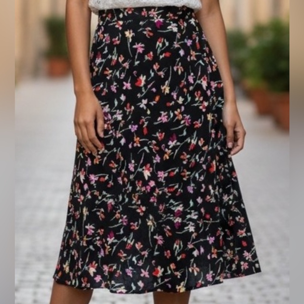 Madewell Floral Midi Skirt